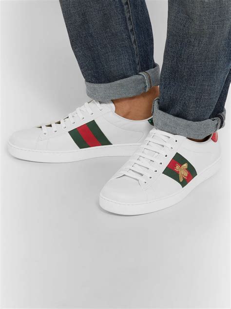 gucci ace water snake embroidered.